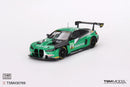 a green and black race car