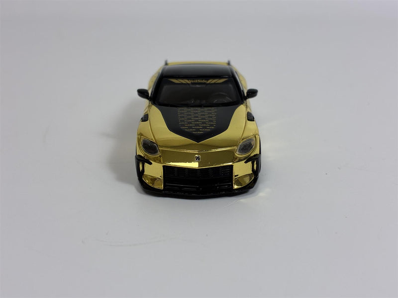 Nissan Z VeilSide FFZ400 Gold Chrome LHD 1:64 Scale Mini GT MGT00985L