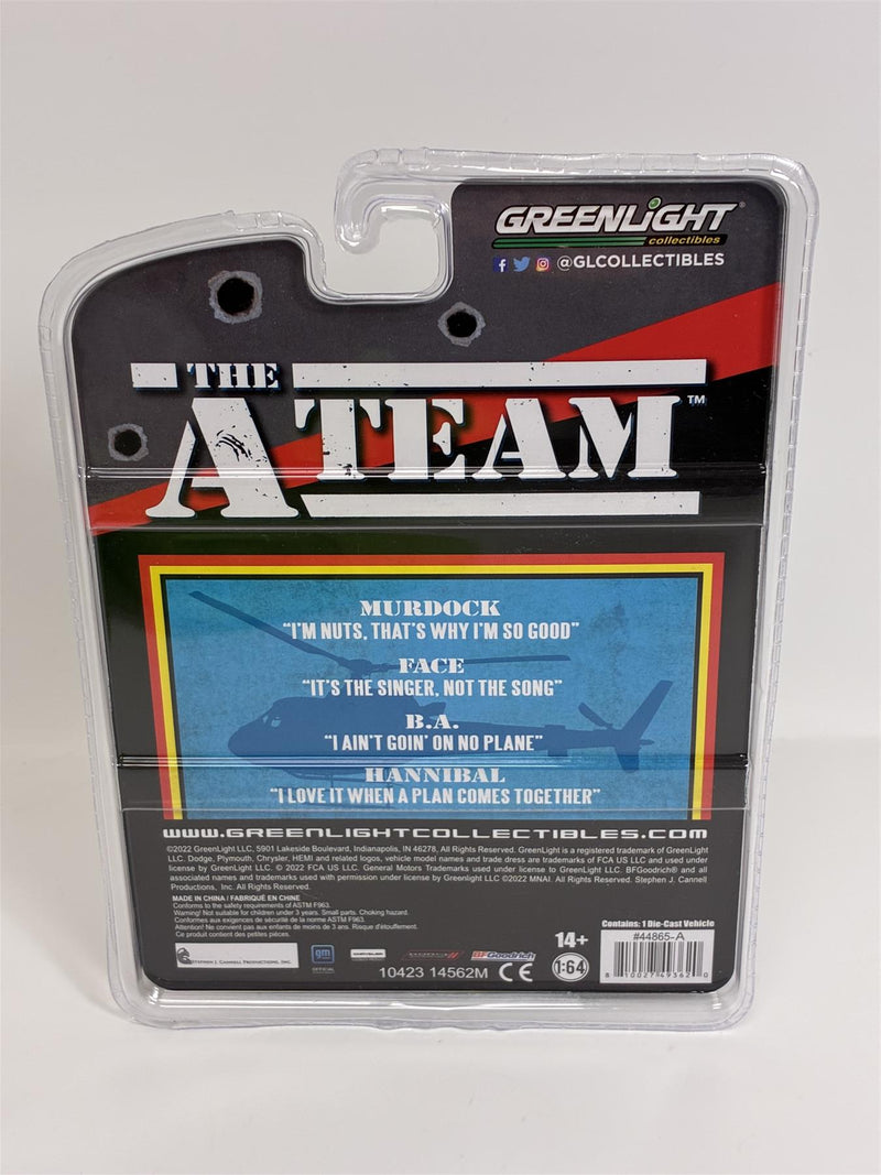 The A Team 1977 Plymouth Fury US Army Police Chase Model 1:64 Greenlight 44865A