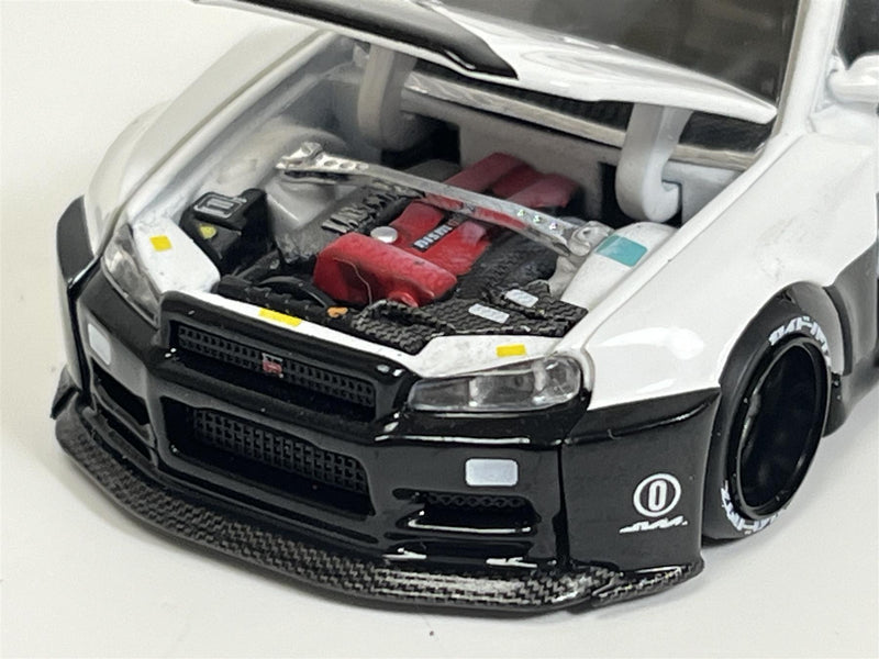 Nissan Skyline GTR R34 Kaido Works V2 Aero Japan Police 1:64 Mini GT KHMG120