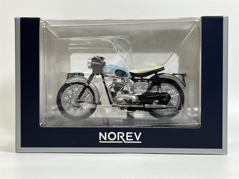 Triumph Bonneville 1959 Blue Motorbike 1:18 Scale Norev 182040