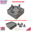 Slot Car Trackside Scenery Hot Tub Full and 4 Figures 1:32 Scale WASP