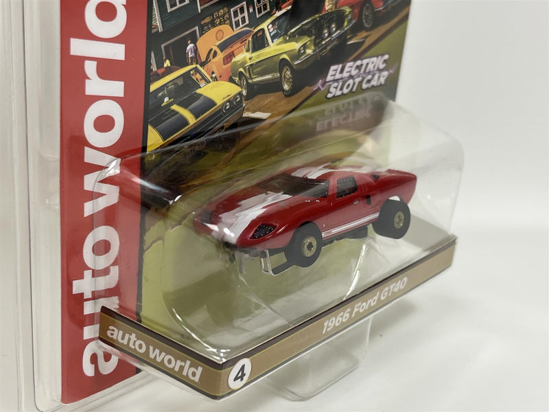 1966 Ford GT40 Red Thunderjet Ultra G HO Slot Car Auto World SC379-4