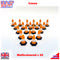 Safety Cones Multi Coloured 15 mm 20 Pack Track Side Scenery 1:32 Wasp