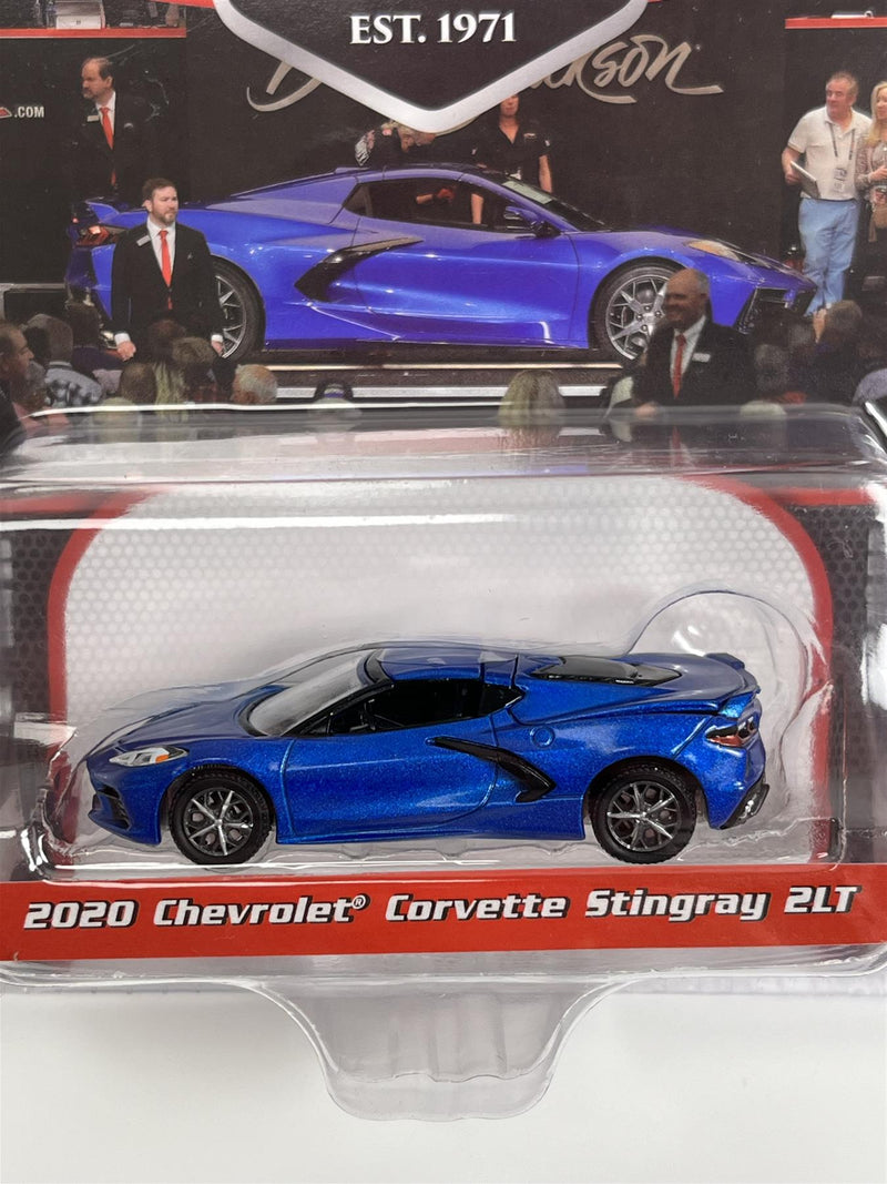 2020 Chevrolet Corvette Stingray 2LT Blue Barrett Jackson 1:64 Greenlight 37290E