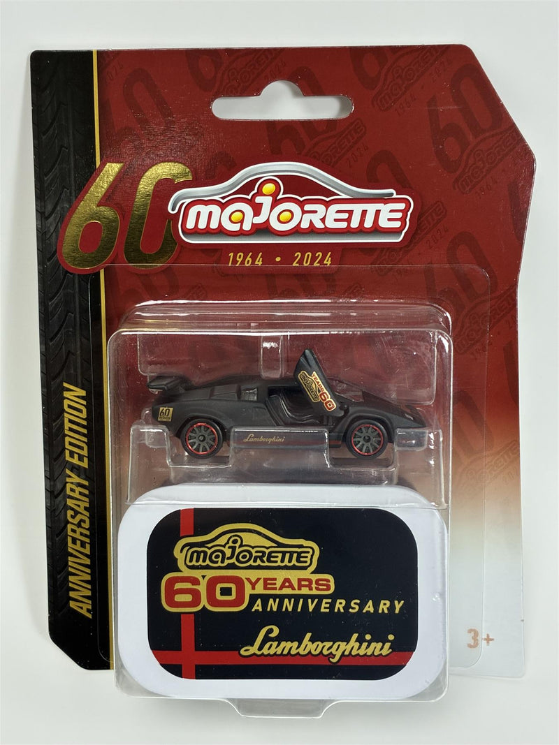 Lamborghini Countach S Matt Black 1:64 Scale Majorette 60 Years Anniversary Edition 212054102