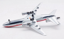 a model airplane with wheels on the side