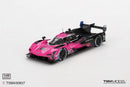a pink and black race car