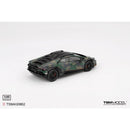 a toy car with camouflage paint