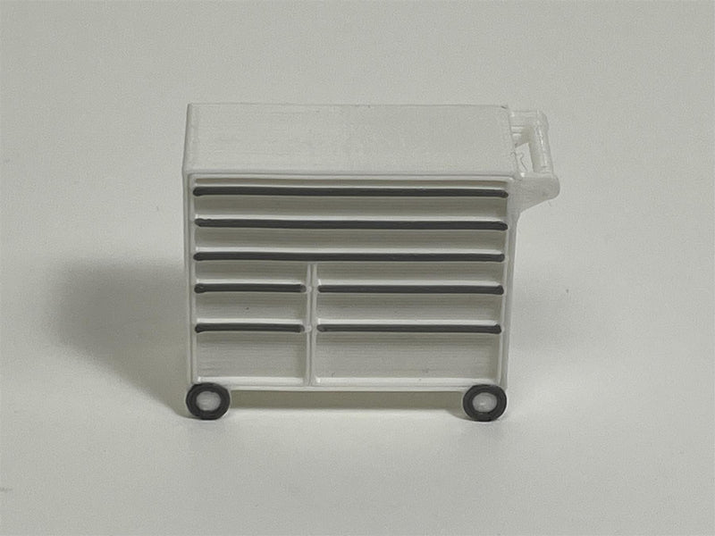 Slot Car Trackside Scenery Roller Tool Chest Large White 1:32 Scale WASP