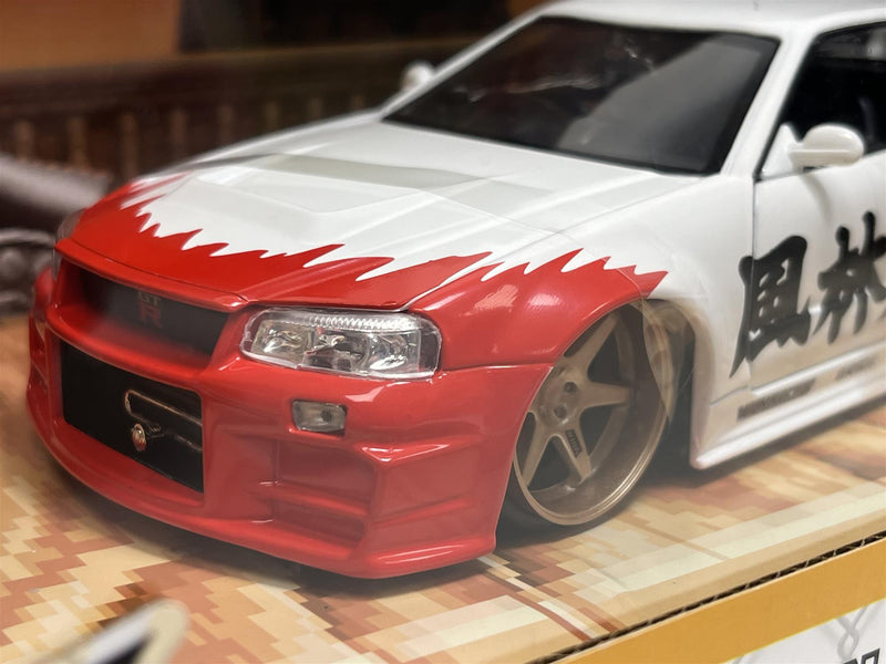 Street Fighter RYU 2002 Nissan Skyline GT R R34 1:24 Scale Jada 253255071