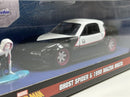 Spiderman Ghost Spider Figure and 1990 Mazda Miata 1:32 Scale Jada 33662 253223014