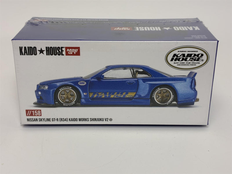 Nissan Skyline GT-R R34 Kaido Works Shinjuku V2 1:64 Mini GT KHMG158