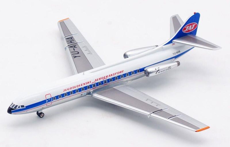 Jat Yugoslav Airlines Sud SE-210 Caravelle VI-N YU-AHA With Stand 1:200 Scale Inflight200 IF210JU1120P