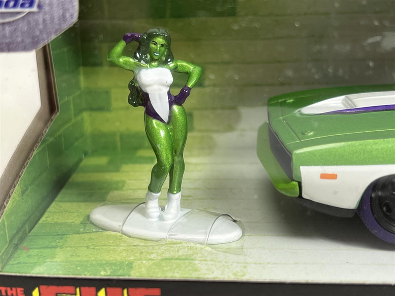 The Savage She-Hulk and 1973 Plymouth Barracuda 1:32 Scale Jada 253223020 34273