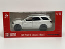 Dodge Durango SRT Pull Back & Go White With Black Stripes LHD 1:36 Tayumo 36145222