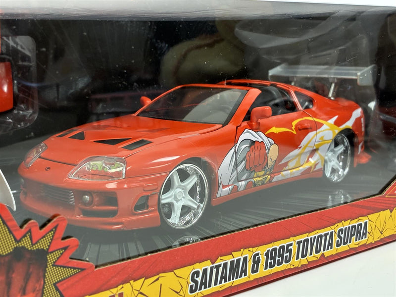 One Punch Man Saitama Figure and 1995 Toyota Supra 1:24 Jada 35347