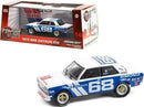 a blue and white toy car
