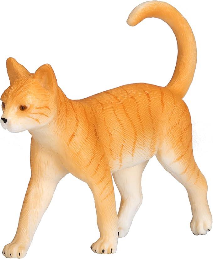 Cat Ginger Pet Toy Figure 7 cm Length Approx Tabby Mojo Fun 387283