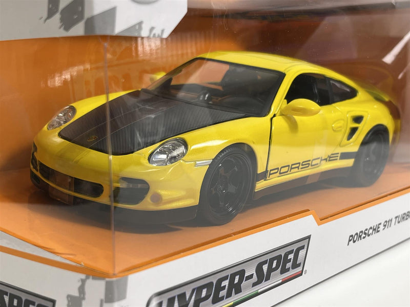 Porsche Hyperspec  911 Turbo 997 2007 Yellow 1:24 Scale Jada 35493