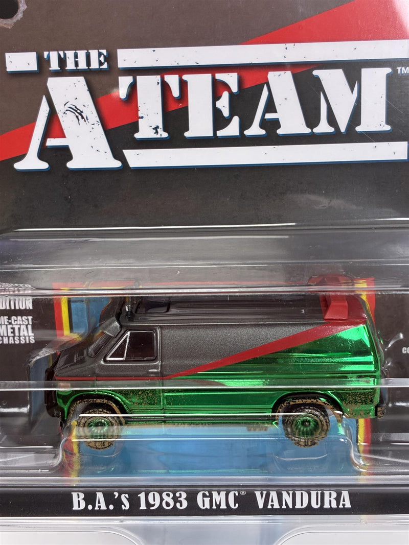 The A Team B.A's GMC Vandura 1983 Chase Dirty Version 1:64 Scale Greenlight 44865F