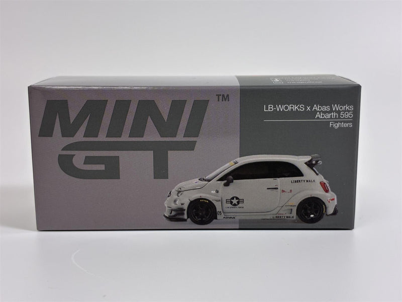 LB Works x Abas Works Abarth 595 Fighters LHD 1:64 Scale Mini GT MGT01064L