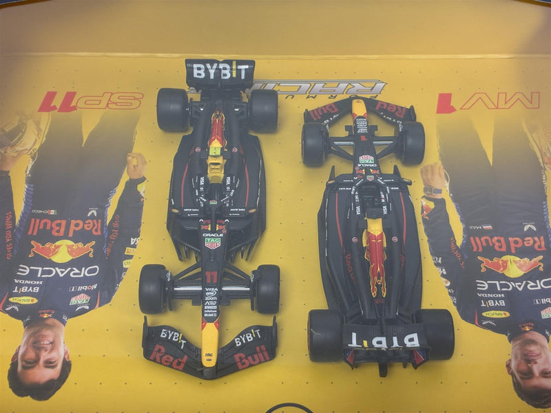 Red Bull RB20 Verstappen #1 and Perez #11 2 Car Set 1:43 Scale Bburago 38099
