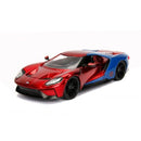 Spider-Man Marvel Figure and 2017 Ford GT 1:24 Scale Jada 99725