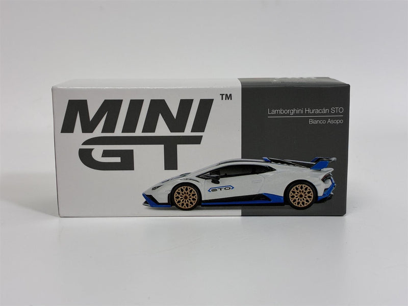 Lamborghini Huracan STO Bianco Asopo LHD 1:64 Scale Mini GT MGT00788L
