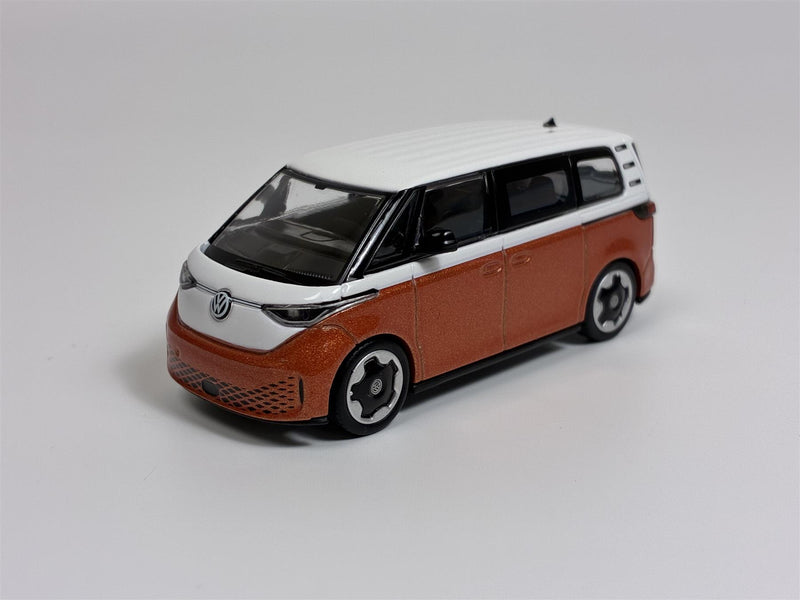 Volkswagen VW ID Buzz Candy White and Energetic Orange LHD 1:64 Mini GT MGT01061L