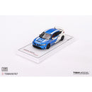 a blue and white toy car
