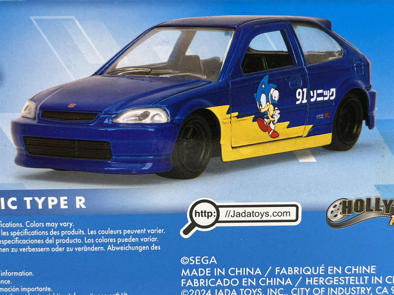 Sonic The Hedgehog 1997 Honda Civic Type R 1:32 Jada 253252055 35482