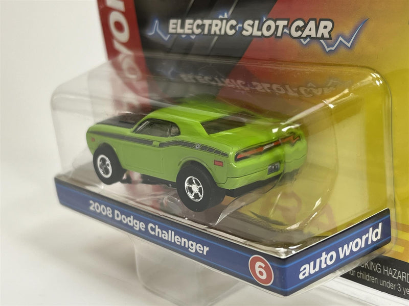 2008 Dodge Challenger Green HO Scale Slot Car X Traction Auto World SC368-6