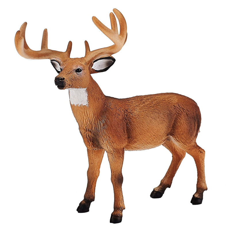 White Tailed Deer Buck Wildlife Toy Figure 12.5 cm Height Approx Mojo Fun 387038