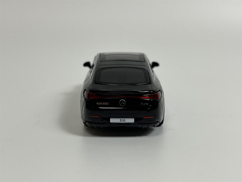 Mercedes Benz EQS 580 4MATIC Black RHD 1:64 Scale Mini GT MGT00694R