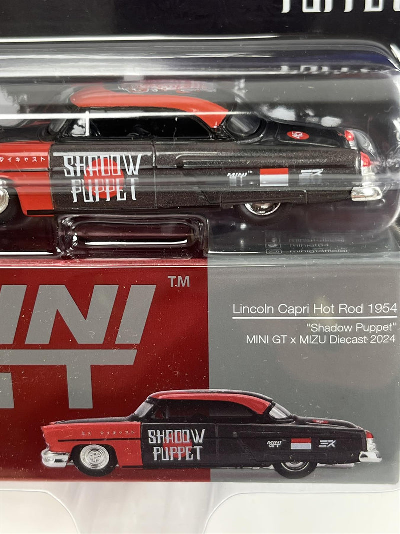 Lincoln Capri Hot Rod 1954 Shadow Puppett 1:64 Scale Mini GT MGT00874BL