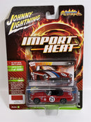 1963 MG MGB Bright Racing Red Import Heat 1:64 Johnny Lightning JLSF021