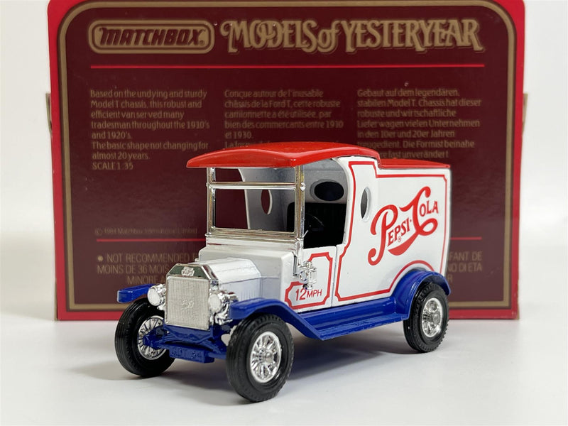 Model T Ford 1912 Pepsi Cola Models of Yesteryear 1:35 Scale Matchbox Y12D S5