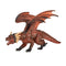 Fire Dragon Fantasy Toy Figure 22 cm Length Approx Mojo Fun 387253