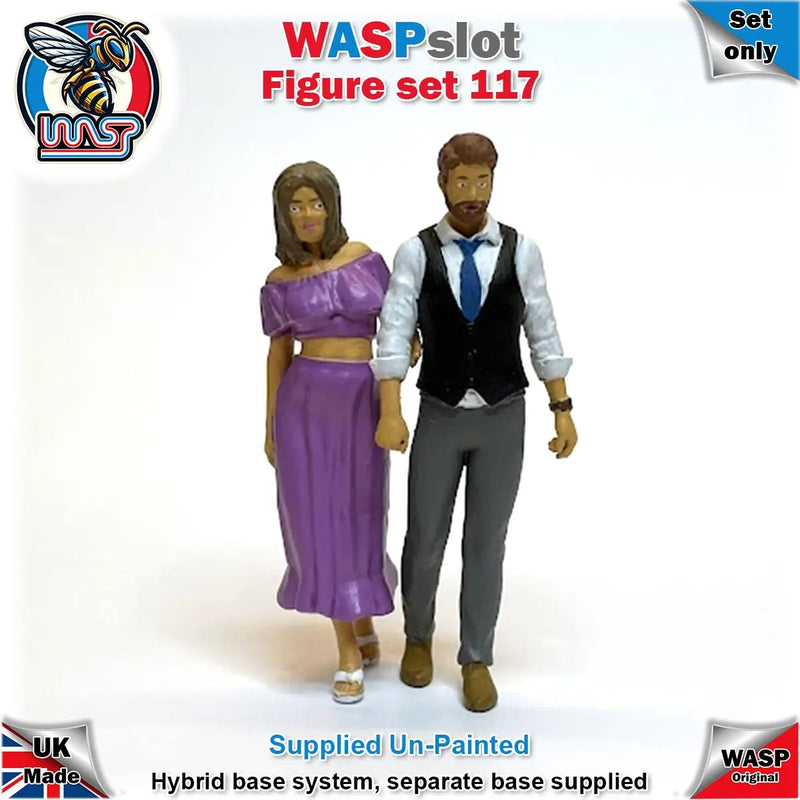 Trackside Unpainted Figures Couple Walking  x 2 Scenery Set 117 1:32 Wasp