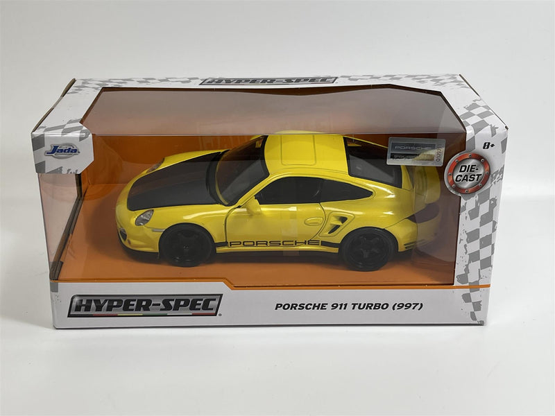Porsche Hyperspec  911 Turbo 997 2007 Yellow 1:24 Scale Jada 35493