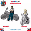 Trackside Unpainted Figures Hell Angels Bikers x 2 Scenery Set 132 1:32 Wasp