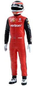 a red and black race suit