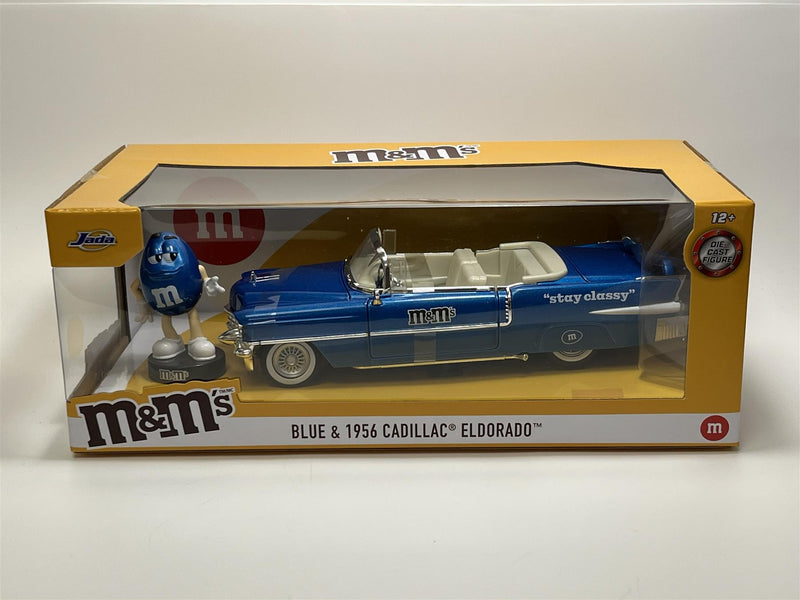 M&M's Blue Figure and 1956 Cadillac Eldorado 1:24 Scale Jada 33726 253255067