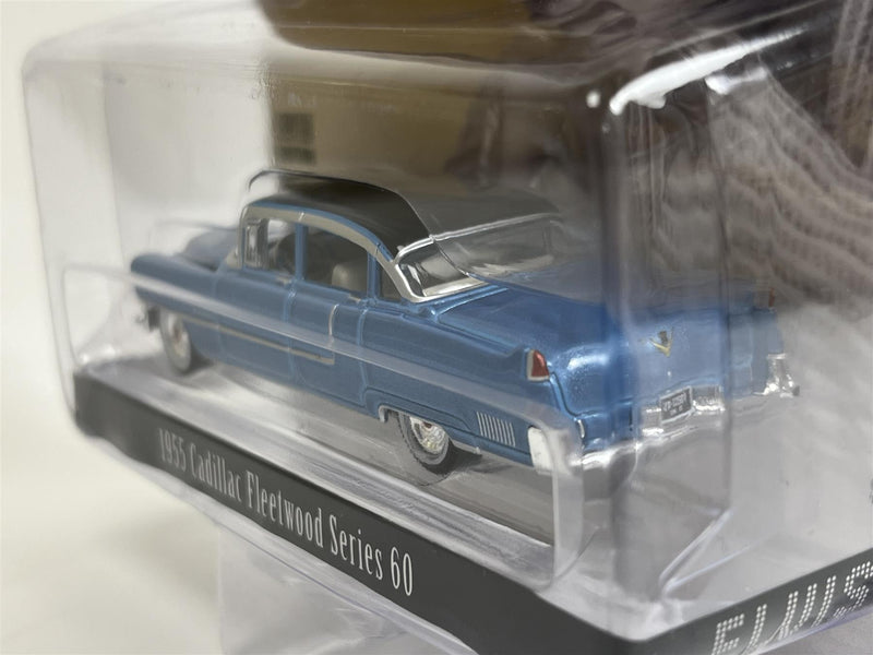 Elvis 1955 Cadillac Fleetwood Series 60 Blue 1:64 Scale Greenlight 44760A