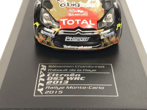 2015 Citroen DS3 WRC No18. S.Chardonnet T. De La Haye Monte Carlo 1:43 Scale