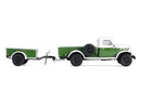 1950 Dodge Power Wagon With 1/4 Ton Cargo Trailer 1:64 Scale Greenlight 32320A