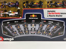 Red Bull Formula 1 Set of 7 Cars with Display Stand 1:43 Scale Bburago 38168
