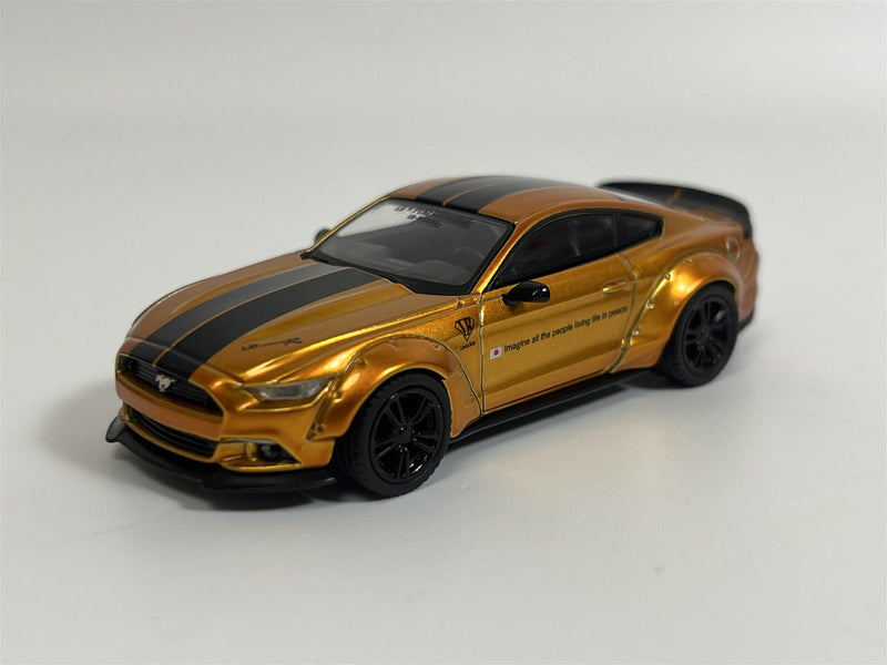 LB Works Ford Mustang LB Gold LHD 1:64 Scale Mini GT MGT00847L