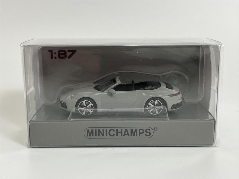 Porsche 911 Carrera 4S Cabriolet 2019 Grey 1:87 Scale Minichamps 870068330